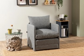 1-Seat Sofa-Bed Saga Single - Light Grey Light Grey