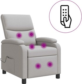 vidaXL Κάθισμα μασάζ Σκίουρος Γκρί Ύφασμα