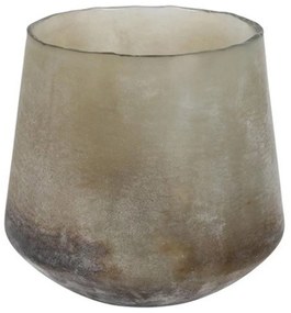 Κηροπήγιο Σε Ποτήρι 013.801250 Φ24x22,5cm Grey-Brown Γυαλί