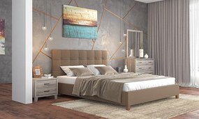 Κρεβάτι Υπέρδιπλο N64 για στρώμα 150x200 Ύφασμα Με Επιλογή Χρώματος