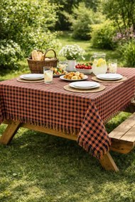 Stewehome τραπεζομάντηλο με μικρό καρό σχέδιο 140x140 cm
