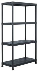 vidaXL Ραφιέρες 5 τεμ. Μαύρες 60 x 30 x 138 εκ. Πλαστικές
