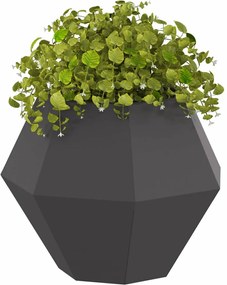 vidaXL Γλάστρα Μαύρο 50 x 50 x 40 cm Ατσάλι