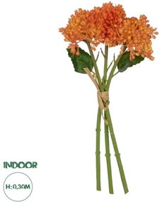 Artificial Garden ORANGE HYACINTH BOUQUET 21357 Τεχνητό Διακοσμητικό Μπουκέτο Πορτοκαλί Υάκυνθος Y30cm Globostar-21357-Πορτοκαλί 21357