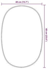 vidaXL Καθρέφτης Τοίχου Μαύρος 60x40 εκ.