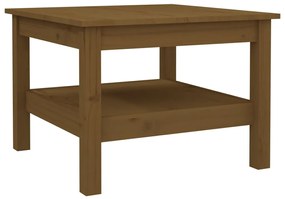 vidaXL Τραπεζάκι Σαλονιού Καφέ Μελί 55x55x40 εκ. Μασίφ Ξύλο Πεύκου