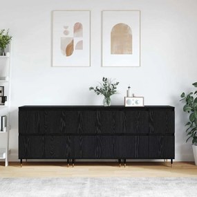 vidaXL Παραδοσιακά Πλευρικά Έπιπλα 3 pcs Μαύρη δρυς 180 x 35 x 70 εκ