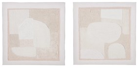 Πίνακας Τετράγωνος -Velva- Καμβάς Κρεμ 30x30cm 2Τμχ
