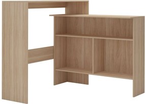 vidaXL Τραπέζι Μπαρ με 2 Επιφάνειες Χρώμα Δρυός 130 x 40 x 120 εκ.