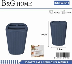 Θήκες οδοντόβουρτσας πλαστικές σε σετ 5Χ - Blue - 21710