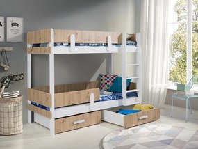 Κουκέτα Henderson 144, Δύο ορόφων, Ανοιχτό καφέ, 90x200, Ξύλο, Πλαστικοποιημένη μοριοσανίδα, Τάβλες για Κρεβάτι, 103x208x156cm, 79 kg, Ξύλο: Πεύκο