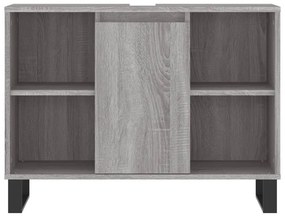 VidaXL Ντουλάπι Μπάνιου Γκρι Sonoma 80 x 33 x 60 εκ. από Επεξεργ. Ξύλο
