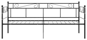 vidaXL Πλαίσιο για Καναπέ - Κρεβάτι Μαύρο 90 x 200 εκ. Μεταλλικό