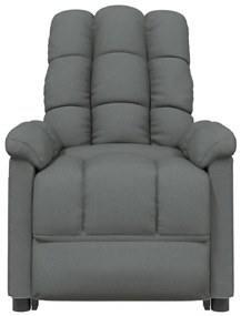 vidaXL Πολυθρόνα Μασάζ με Ανύψωση Σκούρο Γκρι Υφασμάτινη