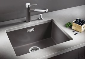 Blanco Subline-U 500-U Rock Grey SILGRANIT™ PuraDur™ Γρανιτένιος Νεροχύτης Υποκαθήμενος με 1 Γούρνα 53x46 cm