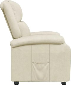 vidaXL Πολυθρόνα Ανακλινόμενη Λευκό από Συνθετικό Δέρμα