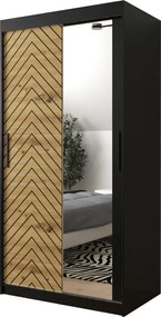 Ντουλάπα συρόμενη Jodelka με καθρέφτη-Mauro-Artisan-Μήκος: 100 εκ. - 100.00Χ62.00Χ200.00cm