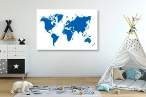 Εικόνα αφηρημένο παγκόσμιο χάρτη σε μπλε - 60x40