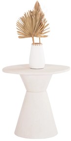 ΤΡΑΠΕΖΙ ΤΡΑΠΕΖΑΡΙΑΣ ΣΤΡΟΓΓΥΛΟ ΣΕΙΡΑ SANTORINI HM18055 MDF ΥΠΟΛΕΥΚΟ ΧΡΩΜΑ Φ77x76Υεκ.