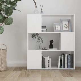 vidaXL Βιβλιοθήκη/Διαχωριστικό Χώρου Λευκό 80x24x94 εκ. Μοριοσανίδα