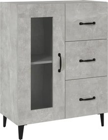 vidaXL Ντουλάπι Γκρι Σκυροδέματος 69,5x34x90 εκ. Επεξεργασμένο Ξύλο