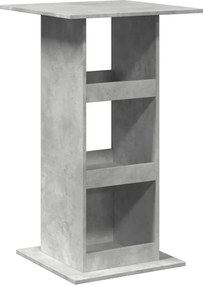 vidaXL Τραπέζι Μπαρ με Ράφια Γκρι Σκυρ. 60x60x102 εκ. Επεξεργ. Ξύλο