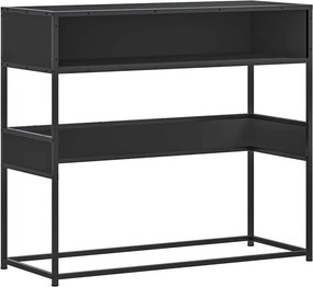 vidaXL Τραπέζι Κονσόλα Μαύρο 90x35x80 εκ. Επεξεργασμένο Ξύλο