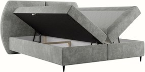 Επενδυμένο κρεβάτι Madryt-140 x 200-Γκρι Ανοιχτό