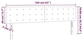 Κεφαλάρια Κρεβατιού 2 τεμ. Μαύρα 80 x 5 x 78/88 εκ. Υφασμάτινο - Μαύρο