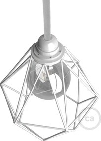 Μεταλλικό Πλαίσιο Διαμάντι Ε27 Λευκό