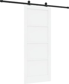 vidaXL Συρόμενη Πόρτα ORKDAL 83 x 202 εκ. Μασίφ Ξύλο Πεύκου Λευκό