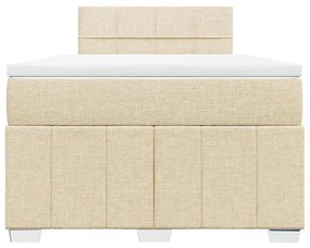 ΚΡΕΒΑΤΙ BOXSPRING ΜΕ ΣΤΡΩΜΑ ΚΡΕΜ 120X200 ΕΚ. ΥΦΑΣΜΑΤΙΝΟ 3287040