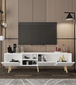 Έπιπλο Τηλεόρασης Λευκό FLEBRO 180x53x30