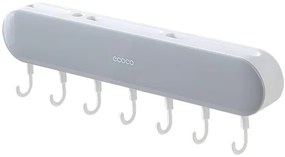 ECOCO κρεμάστρα κουζίνας E2027 με 7 γάντζους, 3.8x6x30cm, γκρι