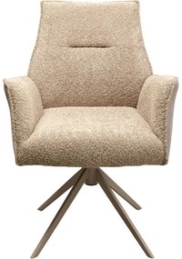 Καρέκλα Περιστρεφόμενη Liverpool Ύφασμα Μπεζ 65x62x90.5εκ. - Μπεζ