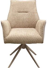 Καρέκλα Swivel Ύφασμα Μπεζ 65x62x90.5εκ. - Μπεζ