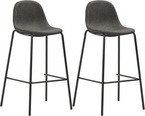 vidaXL Σετ Επίπλων Μπαρ 3 Τεμαχίων Σκούρο Γκρι Υφασμάτινο