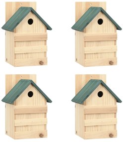 vidaXL Φωλιές Πουλιών 4 τεμ. 23 x 19 x 33 εκ. από Ξύλο Ελάτης