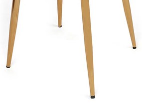 Artekko Kusakli Καρέκλα Βελούδινη Μπεζ με Χρυσό Μεταλλικό Σκελετό (50x55x88)cm