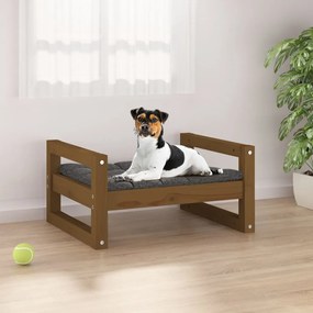 Κρεβάτι Σκύλου Μελί 55,5x45,5x28 εκ. από Μασίφ Ξύλο Πεύκου