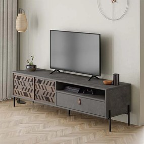 ΕΠΙΠΛΟ ΤΗΛΕΟΡΑΣΗΣ DIONYSOS MEGAPAP ΧΡΩΜΑ ΓΚΡΙ ΡΕΤΡΟ 170X45X48,6ΕΚ.