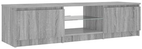 vidaXL Έπιπλο Τηλεόρασης με LED Γκρι Sonoma 140 x 40 x 36 εκ.