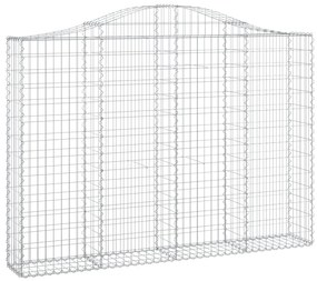 vidaXL Συρματοκιβώτια Τοξωτά 15 τεμ. 200x30x140/160 εκ. Γαλβαν. Ατσάλι