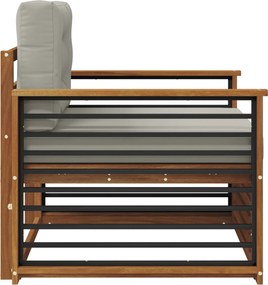 vidaXL Εξωτερικός καναπές Στερεό Ξύλο Ακακίας και Πολυεστέρ