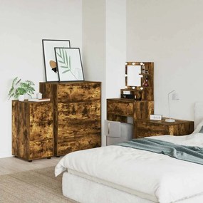 vidaXL Ντουλάπι αποθήκευσης Καπνιστό Δρύς 40 x 48 x 81 εκ