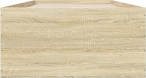 vidaXL Κρεβάτι δαπέδου Sonoma Δρυς 80 x 200 cm Επεξεργασμένο Ξύλο
