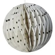 Χριστουγεννιάτικο Στολίδι Λευκό-Μαύρο Χαρτί 8xΦ8cm Μαγνήτης Uni 760-419-04 Affari of Sweden 760-419-04