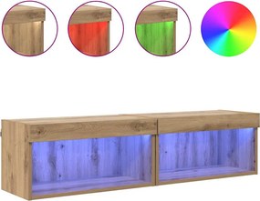 vidaXL Σετ επίπλου τηλεόρασης 2 pcs Artisan Oak Επεξεργασμένο ξύλο
