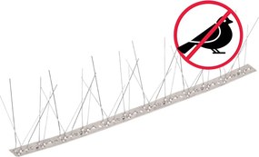 vidaXL Απωθητικές Ακίδες Περιστεριών 5 Σειρών Σετ των 40 20μ Αν.Ατσάλι