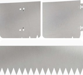 vidaXL Περίγραμμα γκαζόν 20 τμχ. 103 x 20 εκ Stainless Steel Ασημί